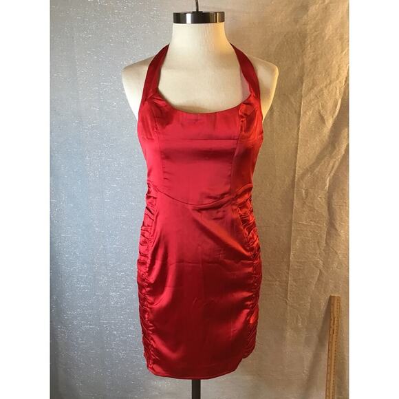 Saints and Secrets Red satin Dress size medium 10 - Picture 1 of 7